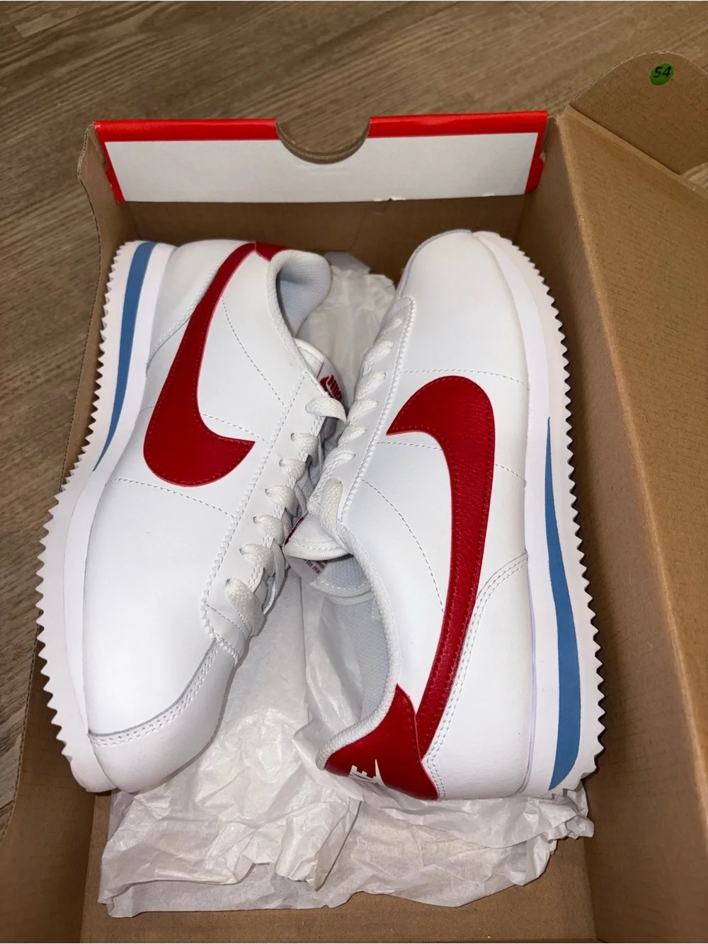 Nike Cortez White Leather Sneakers NIB W 7.5
